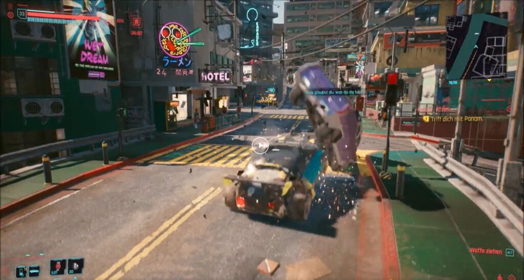 Cyberpunk 2077 przywołanie samochodu